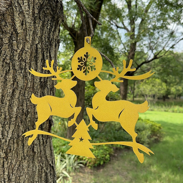 Gold Metal Christmas Deer