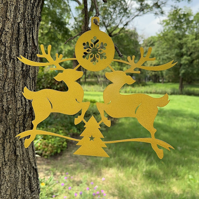 Gold Metal Christmas Deer