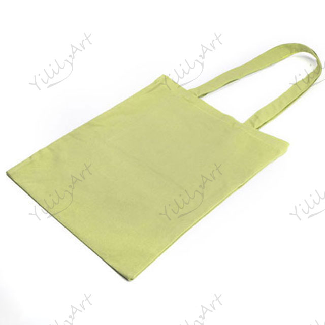 Wholesale YililyArt Handmade Avocado Color Cotton Canvas Tote Bags with Custom Logo Printed