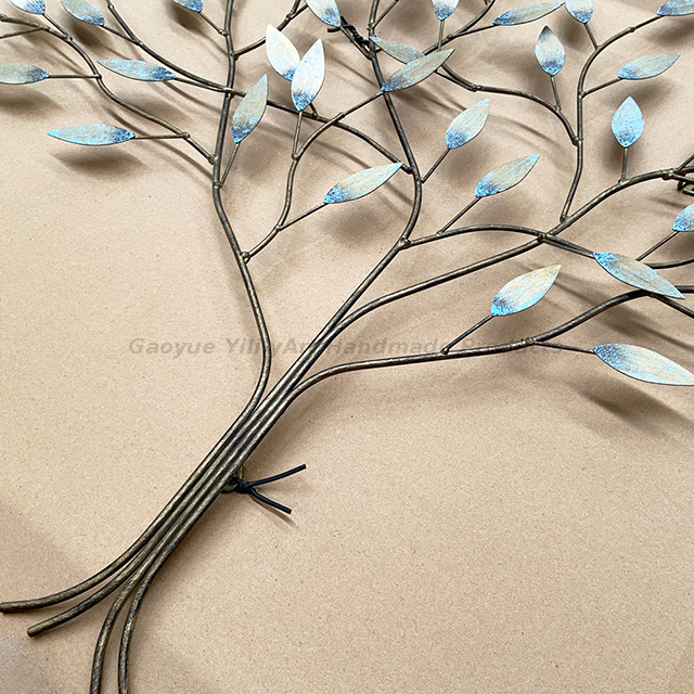 3D Handcarfted Tree Of Life Colorful Metal Wall Art 