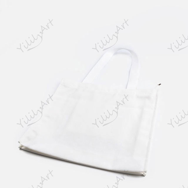 Wholesale YililyArt Handmade Nature Color Cotton Canvas Fashion Canvas Shopping Bag