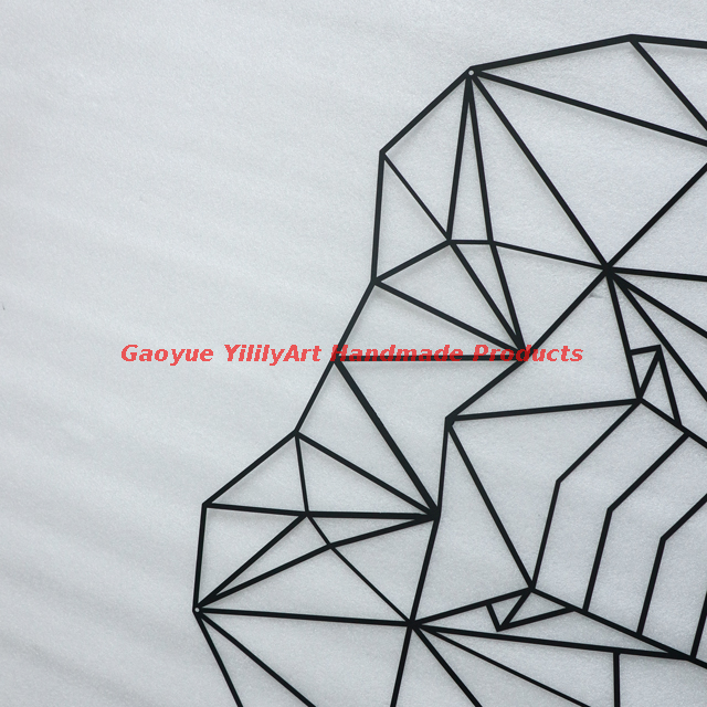 Metal Wall Decor Black Elephant Hanging 