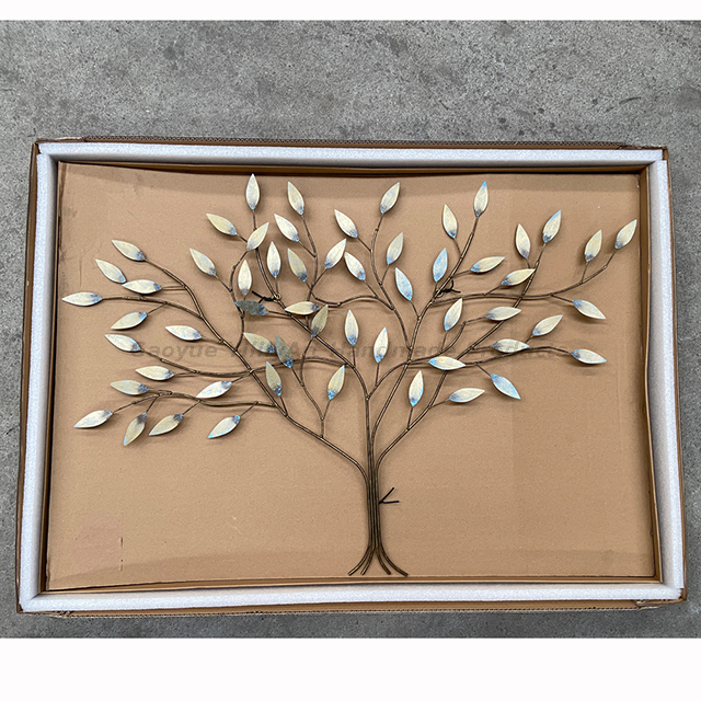 3D Handcarfted Tree Of Life Colorful Metal Wall Art 