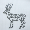 Laser Cutting Black Metal Deer Wall Decor