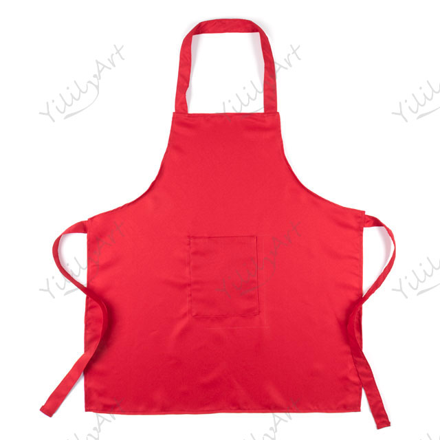 Wuxi Yililyart Red Polyester Kitchen Apron For Restaurant Apron