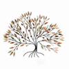 3D Handcarfted Tree Of Life Colorful Metal Wall Art 