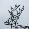 Laser Cutting Black Metal Deer Wall Decor