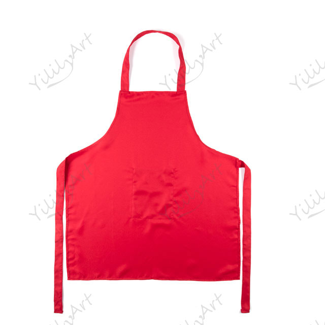 Wuxi Yililyart Red Polyester Kitchen Apron For Restaurant Apron