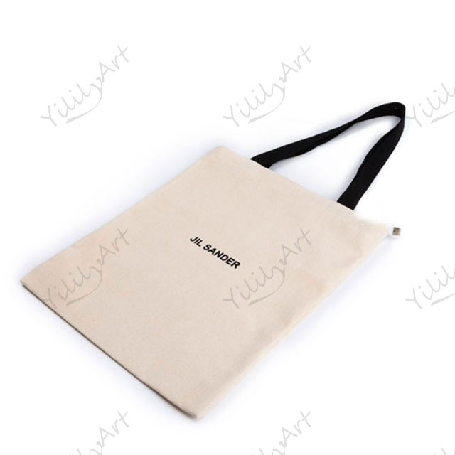 Wholesale YililyArt Handmade Cream Color Student Bag Cotton Canvas Tote Bags Custom Tote Bag with Logo
